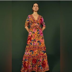 Farm Rio Yellow Floral Dream maxi